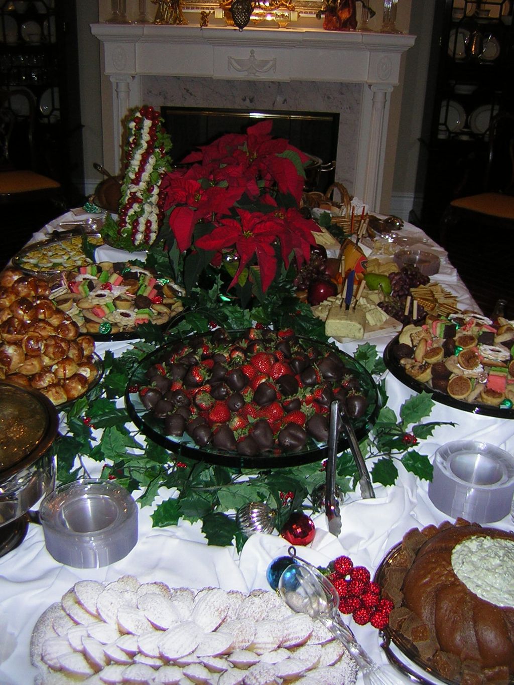 Holiday open house dessert table