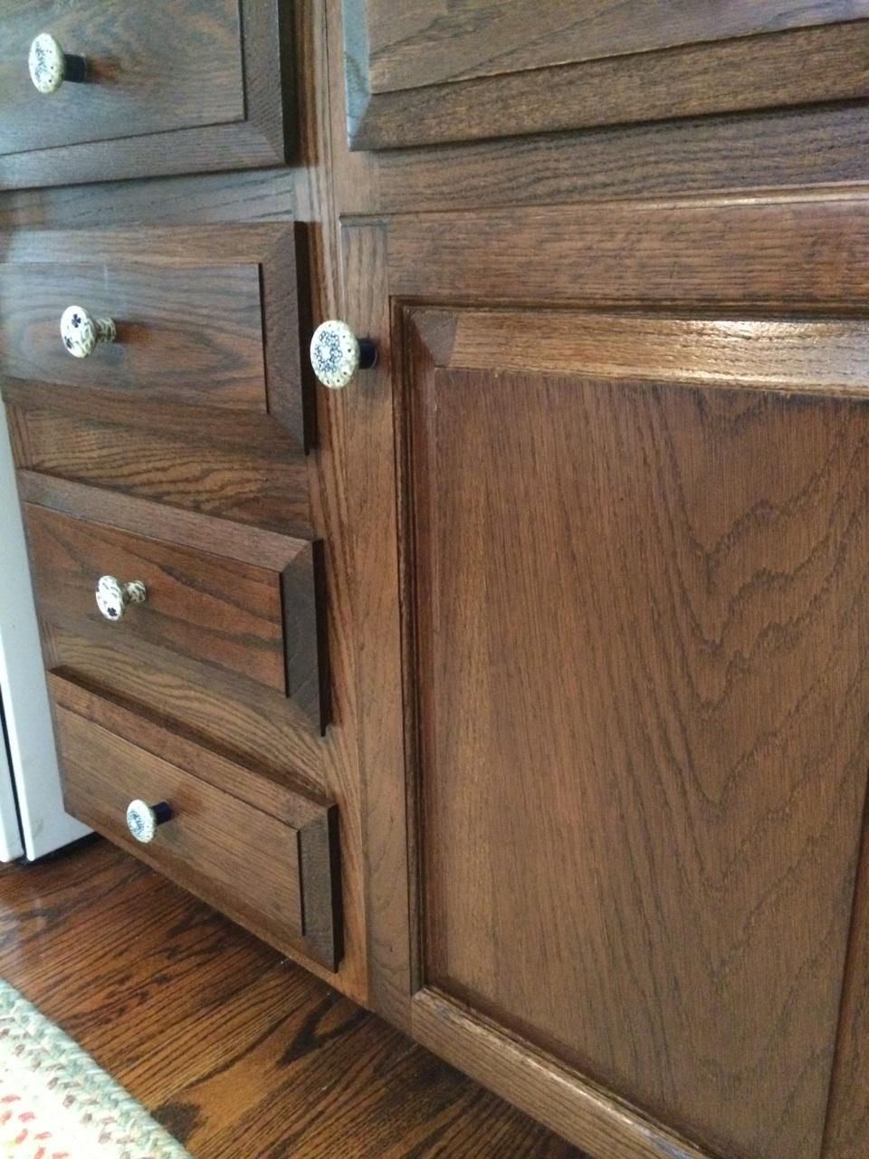 Dark Walnut Kitchen Cabinets - After