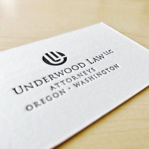 Underwood Law LLC Logo design and branding. The cl