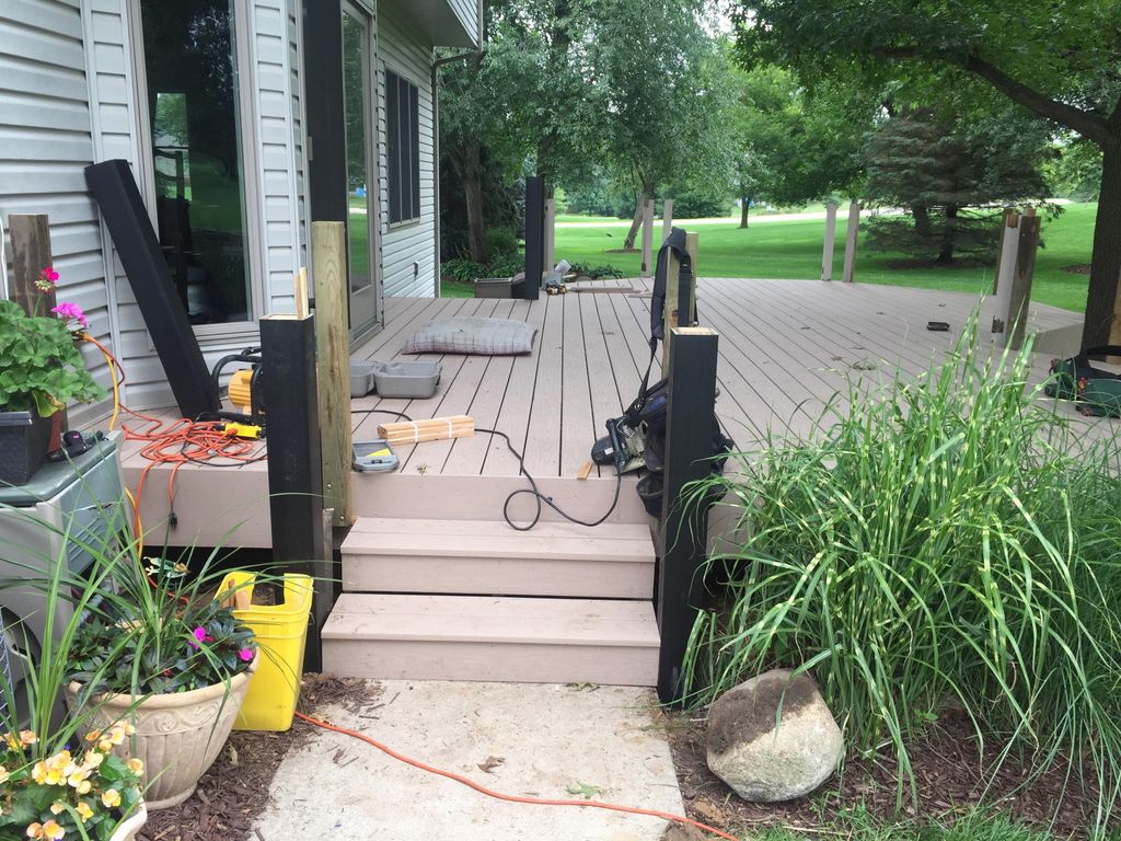 This was a new deck in process. Included was light
