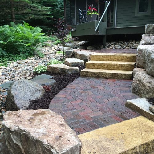 Paver path and steps