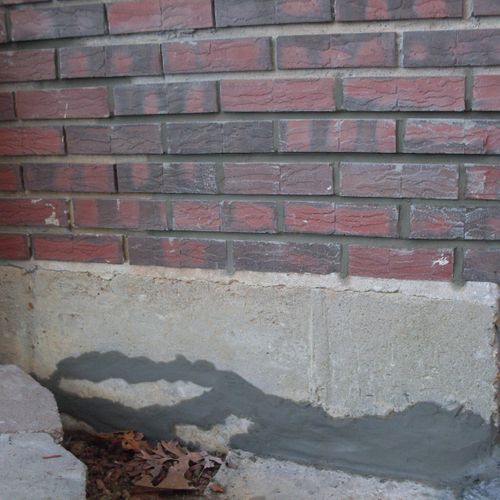 Repaired foundation and Tuckpointed