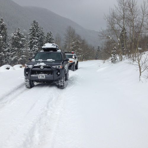 Taking a client off-roading in the snow