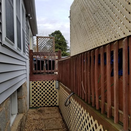 lattice installed around deck