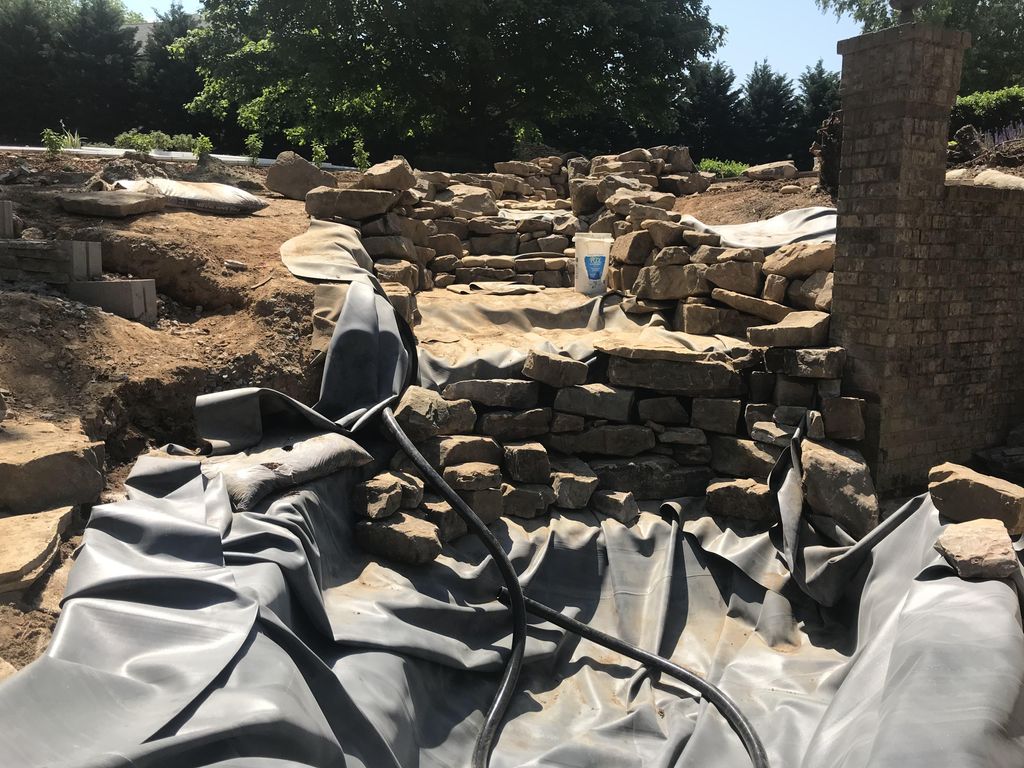 Monster water fall and koi pond :)