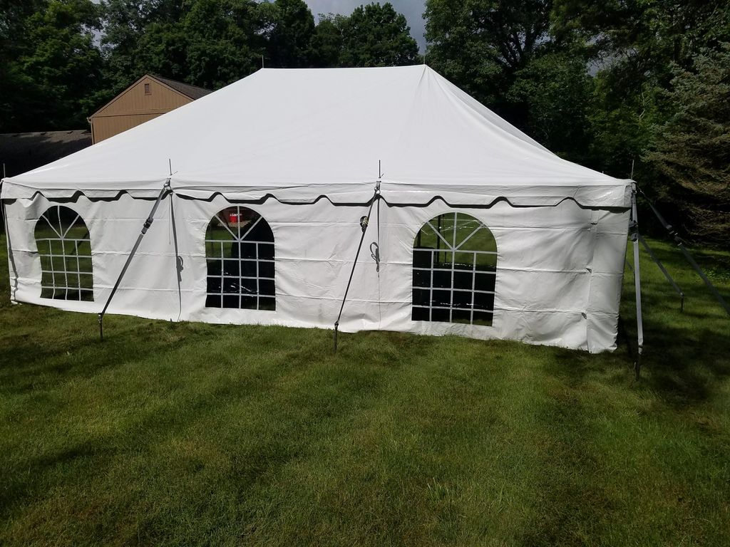 20'x30' Pole tent with Cathedral window sides