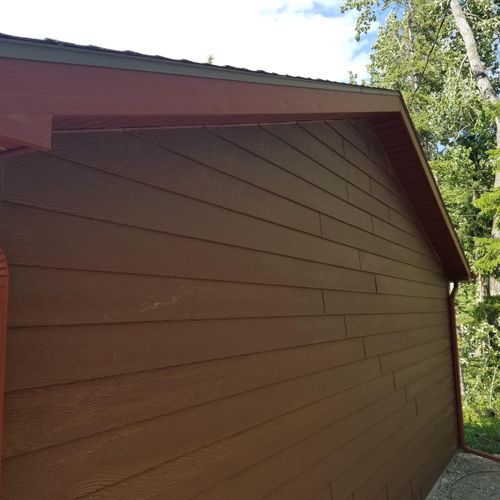 Back of Garage with Smart Side and Soffit/Fascia