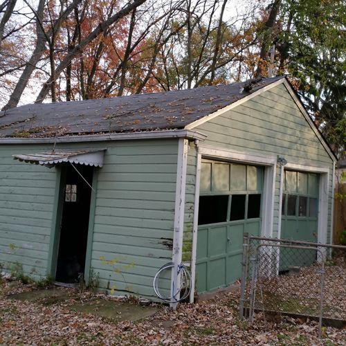 Old garage falling in?  Let JDog take it down for 