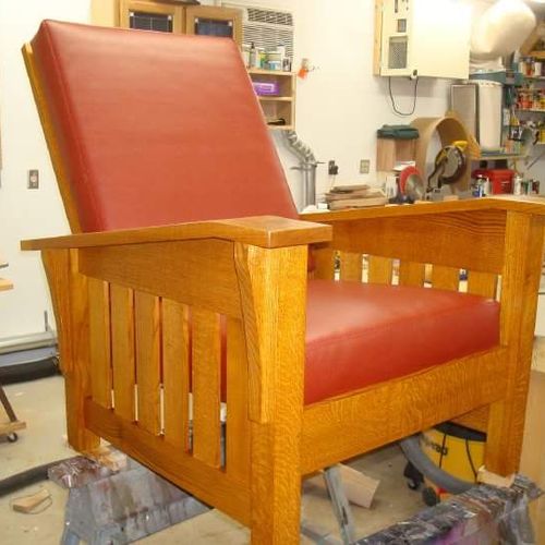 Morris chair of 1/4 swan oak