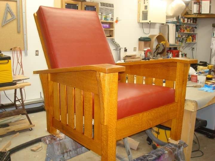Morris chair of 1/4 swan oak