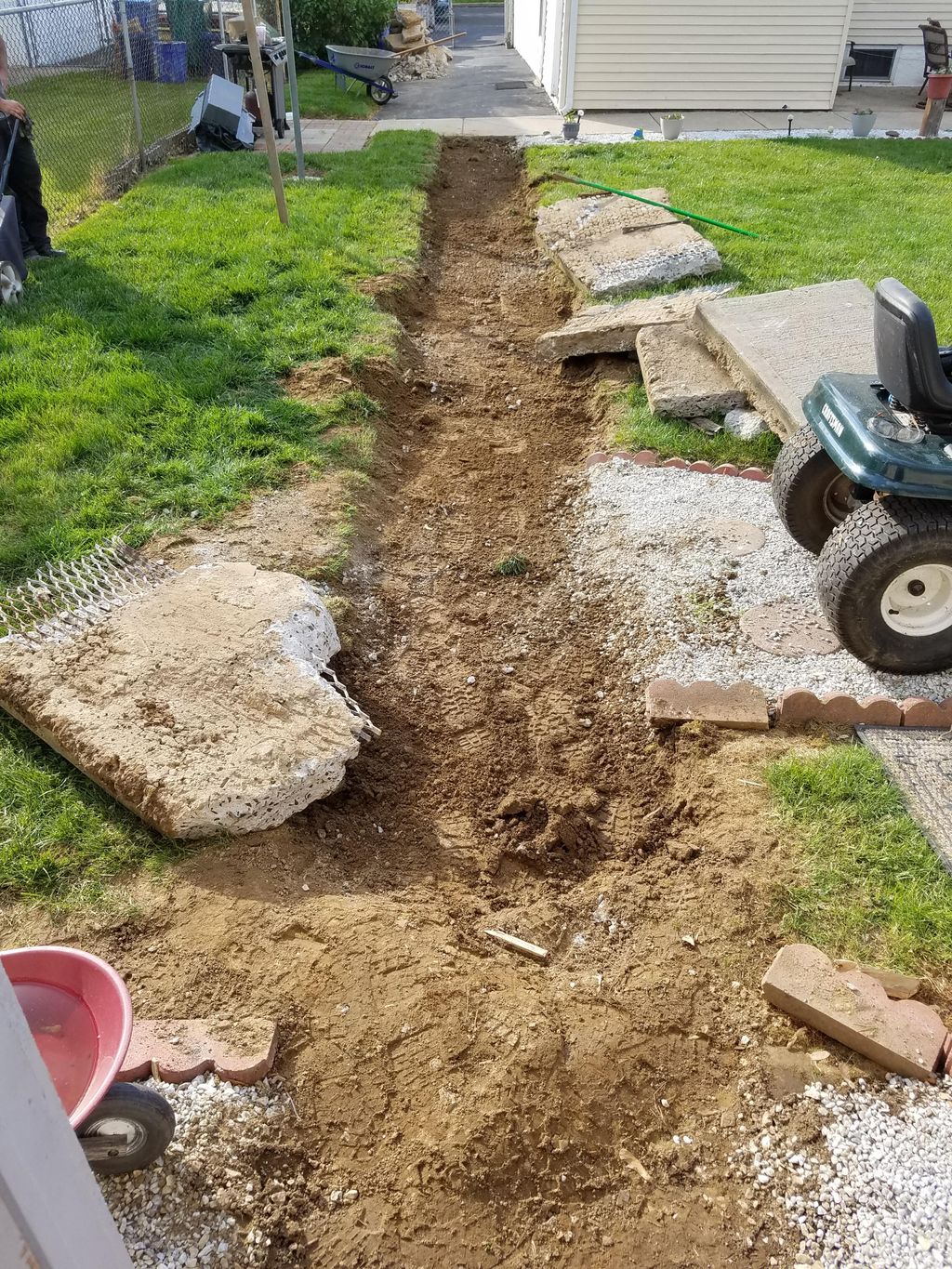 in the process of removing concrete