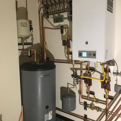 Hydronic boiler and sidearm