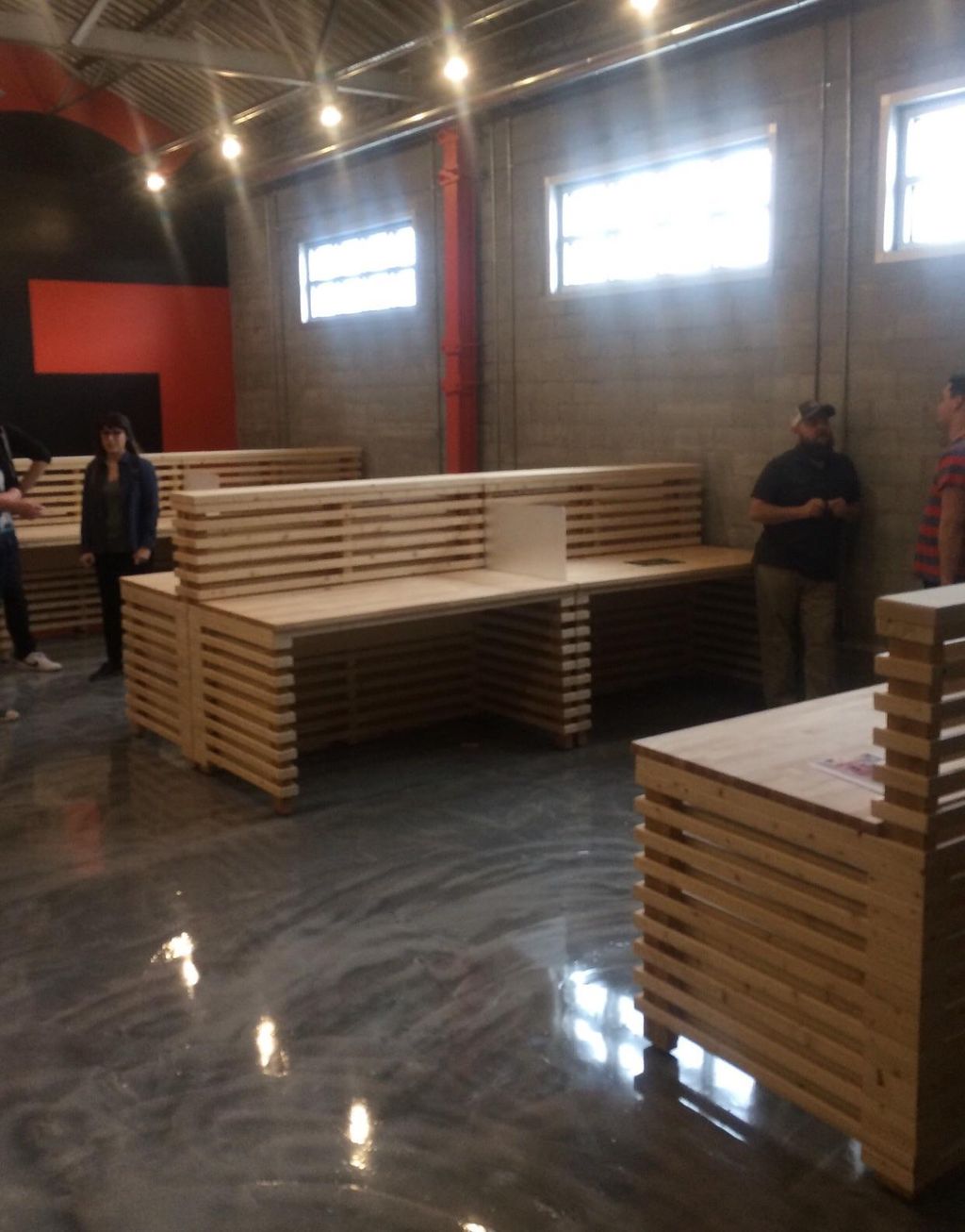 Custom desks in completed office remodel