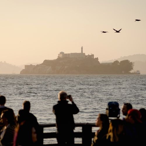 Alcatraz from the wharf on road trip 2016 | San Fr
