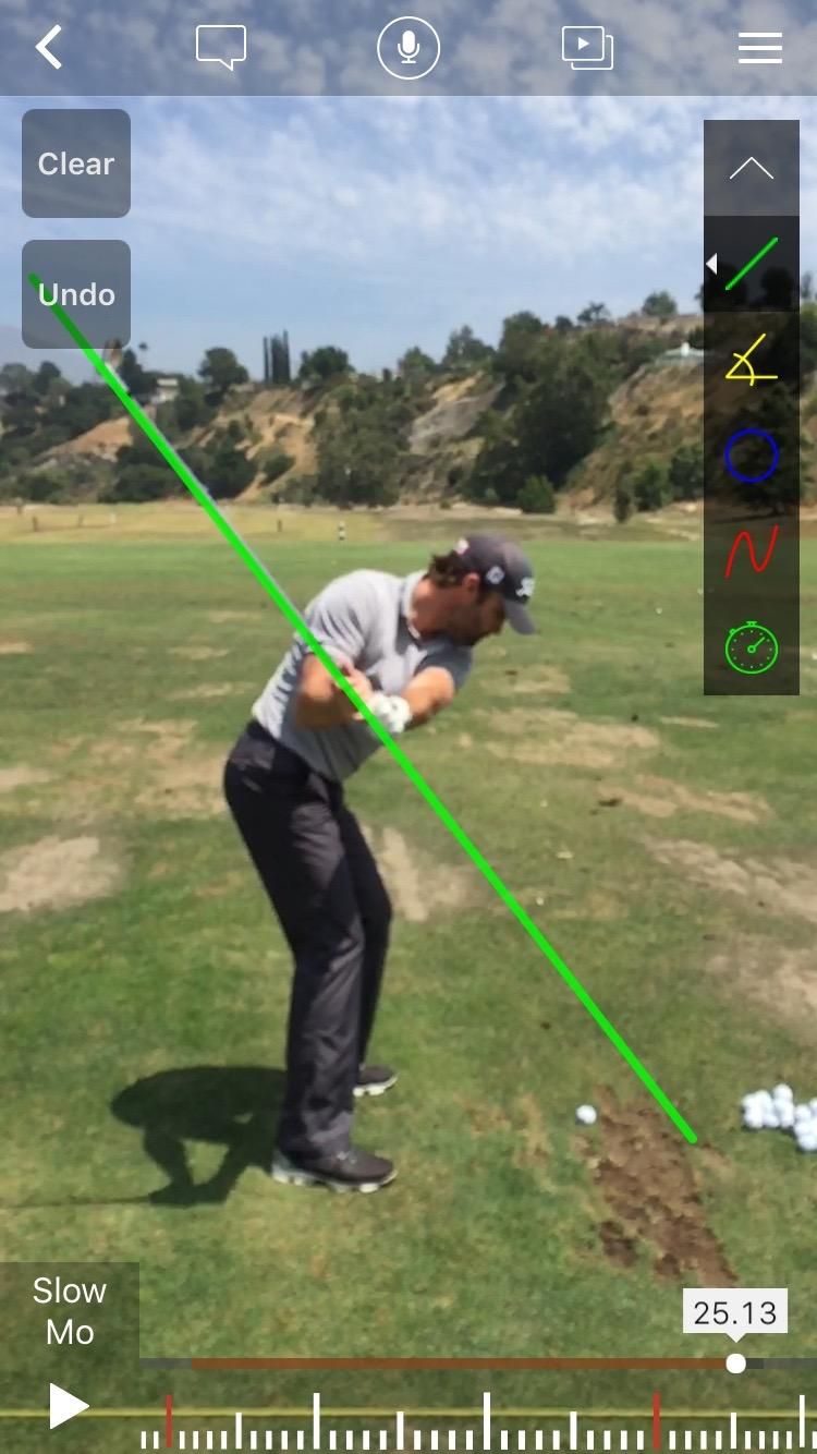 Matt getting shallow on downswing