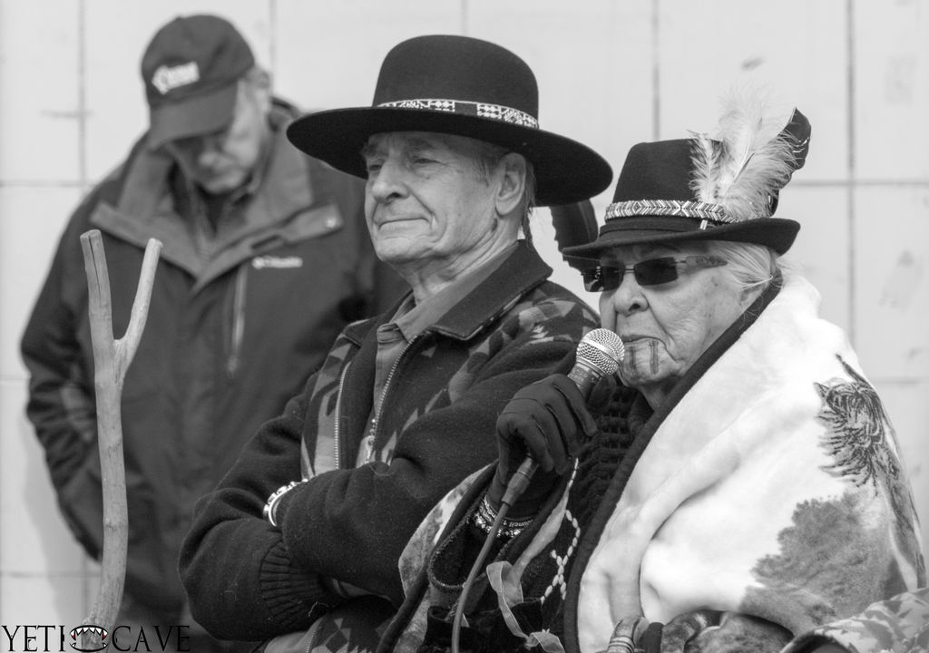 Event Photography.  Grandma Aggie speaking in fron