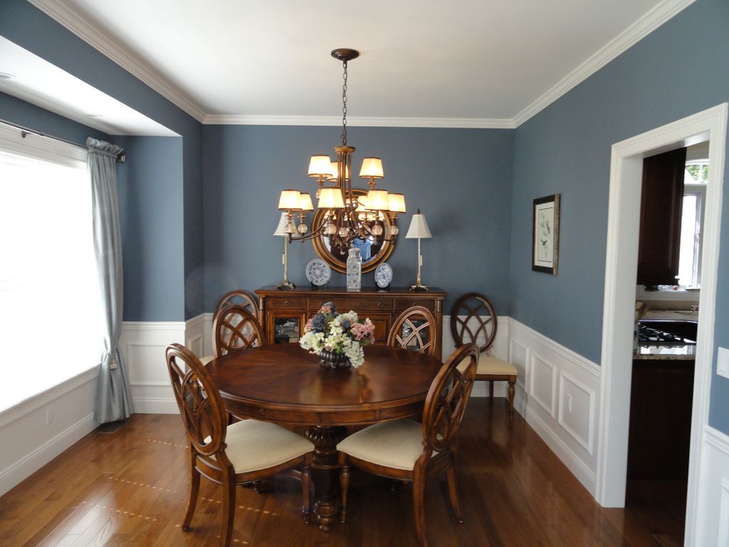 TRADITIONAL DINING ROOM WITH WANSCOT WALL PANEL AN