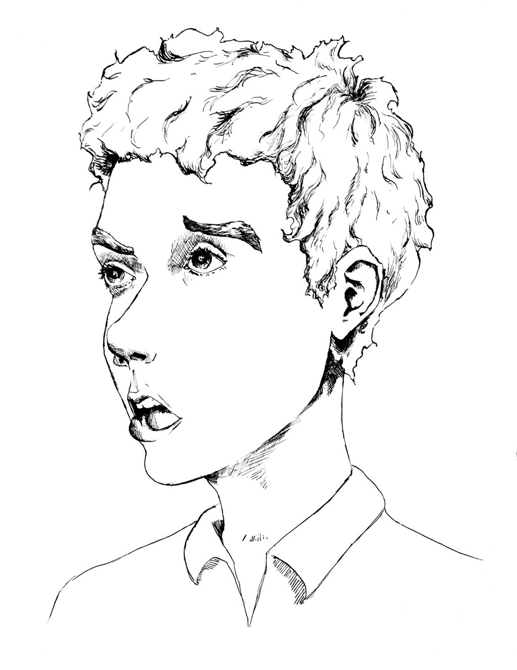 Ink on paper.