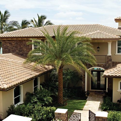 Tile roofs with a wide selection.