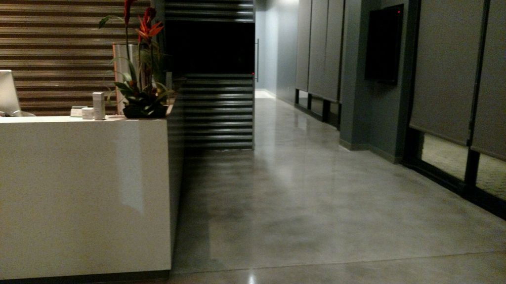 also a cement floor that had floor care.