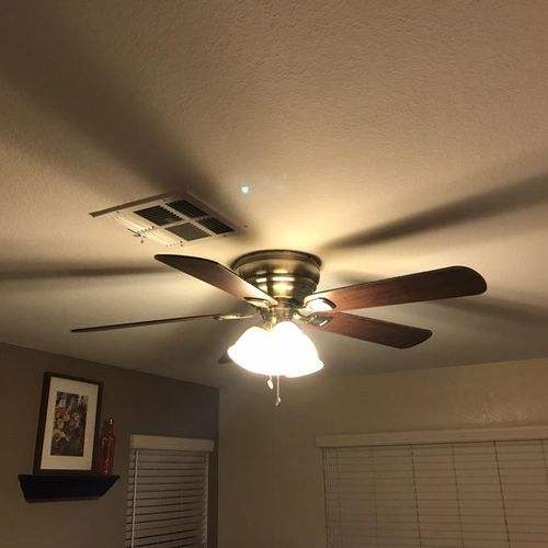 New ceiling fan installation 