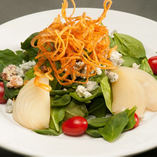 Poached pear salad