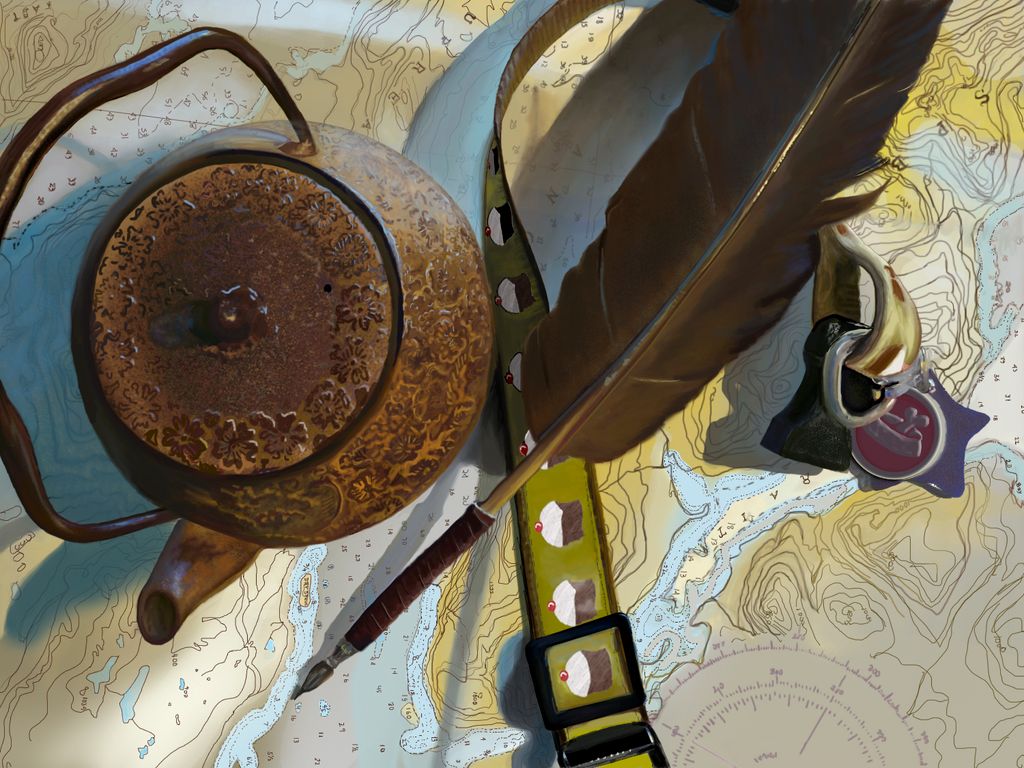 Digital still life painting.