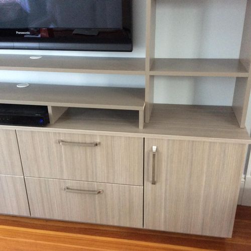 TV / media cabinets are made to fit your space and