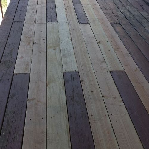 Deck repair...Not stained yet of course