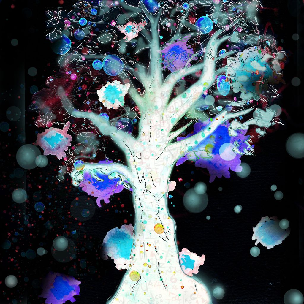 Water color painting and digital art