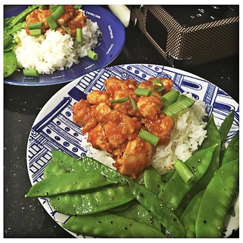 General Tso's Chicken with Sugar Snap Peas and Jas