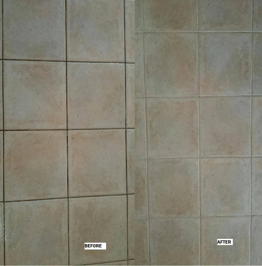 Tile & Grout Cleaning.  Here you have the before a
