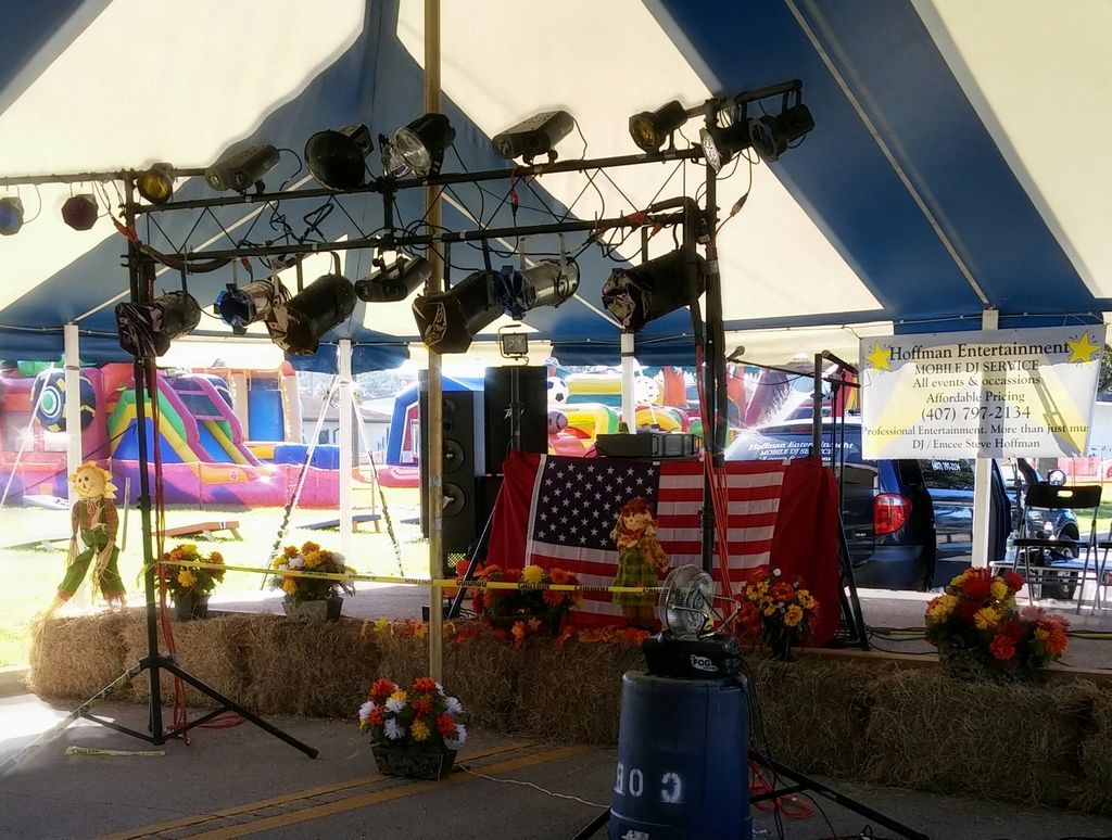 Our A+ audio and lighting rig pictured at The Bush