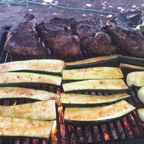 Grilled Zucchini and Tri-tip