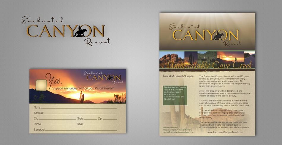 Branding and collateral design for Enchanted Canyo