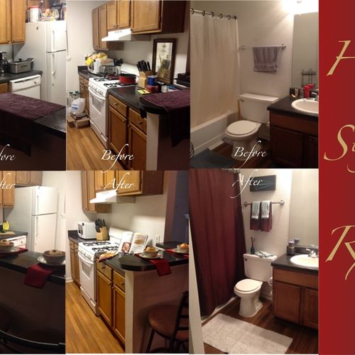 Kitchen and Bathroom Staging