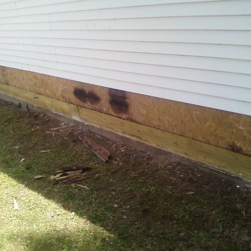 New Sill plate under house.