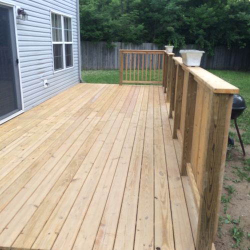 Deck Designed and built by Collett Renovations.