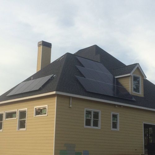 A sleek new array on a brand new house in Canton, 