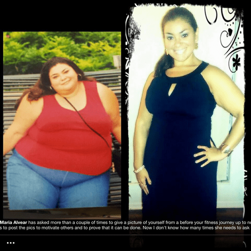 Gema, before and after 200 lbs. down
Goal achieved