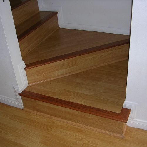 Flooring with finish detail