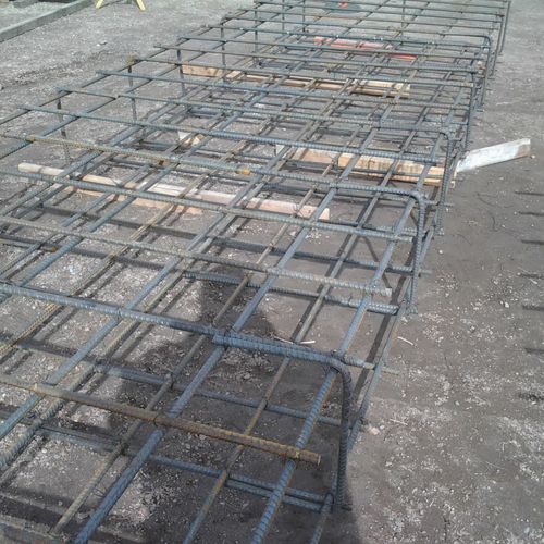 I can do rebar for heavy pads and tie mats for sma