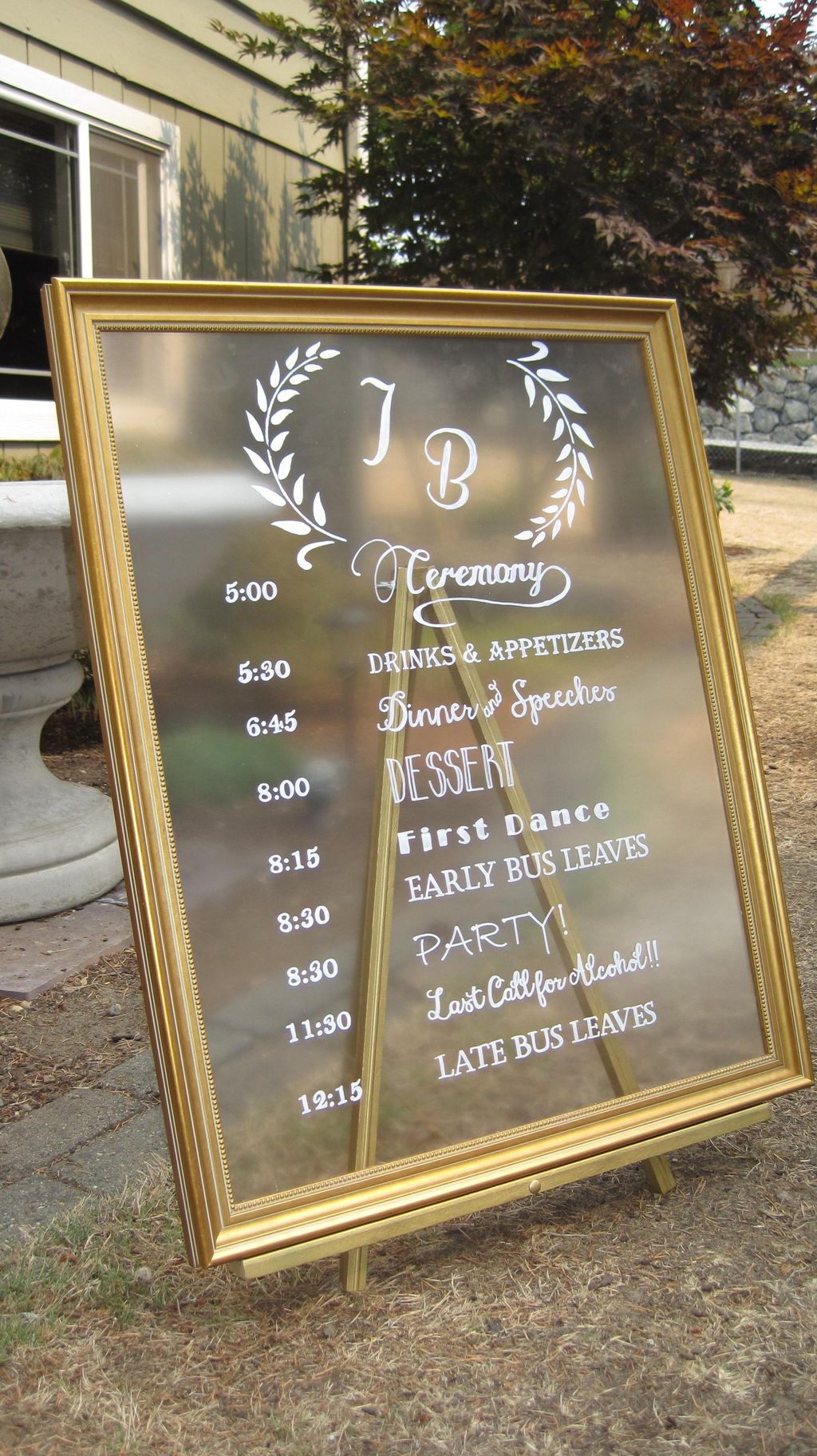 Custom wedding itinerary