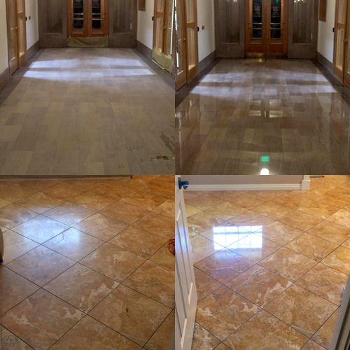 before&after marble and travertine floors