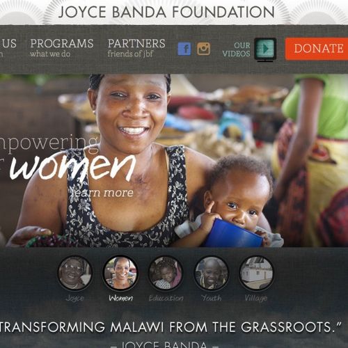 A website for a non-profit in Malawi.