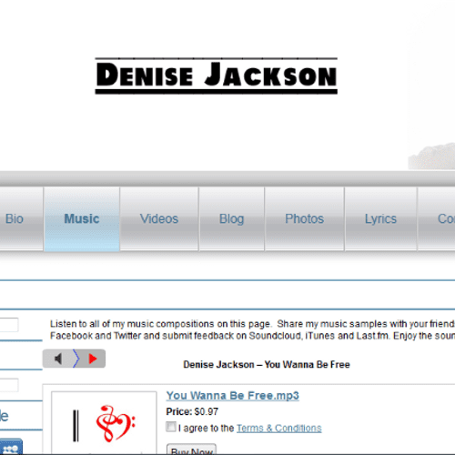 denisejacksonmusic website project