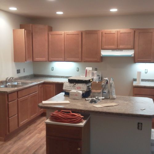 new kitchen installed in apartment