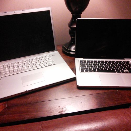 Apple macbook pros, 17 and 13.3 in.