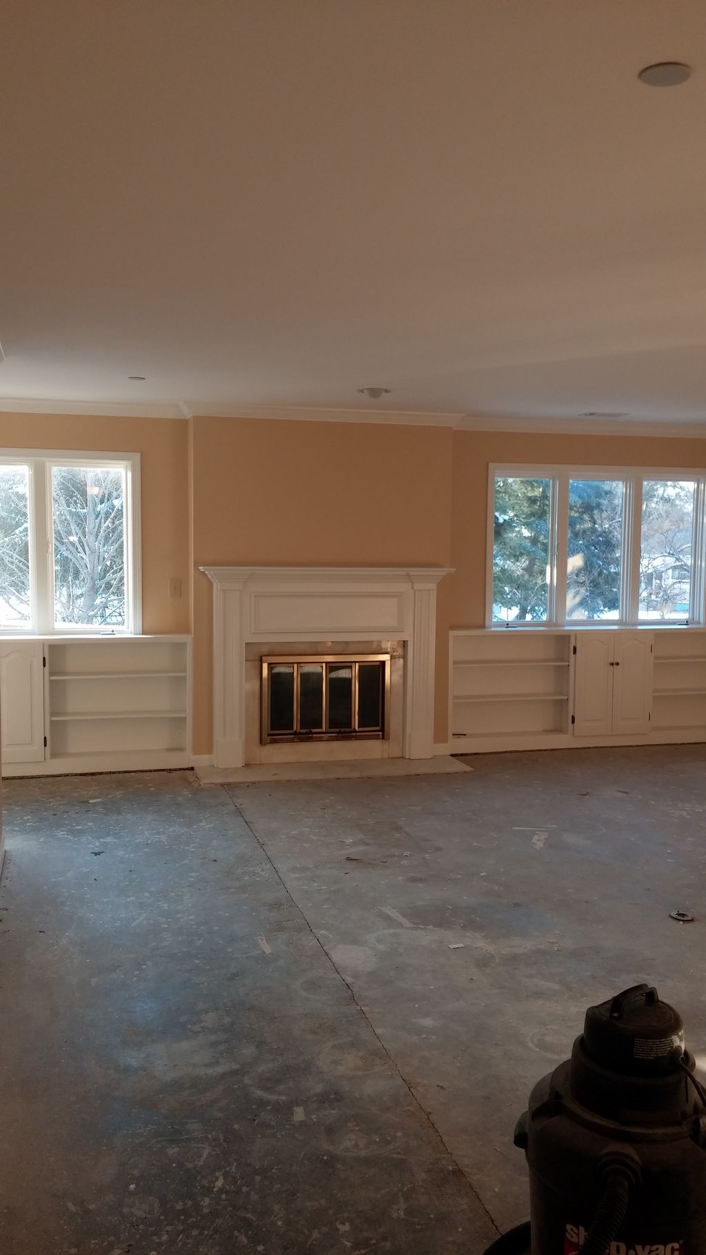this condo had wallpaper throughout - removed carp