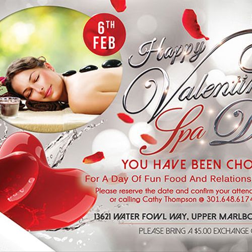 Valentine's Spa Day Flyer